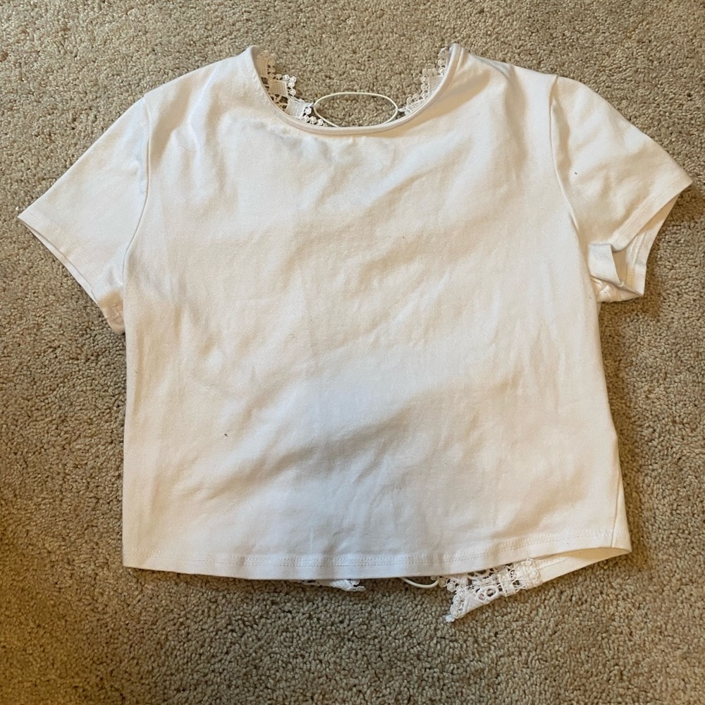 White crop top